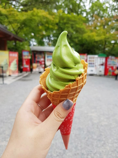 Matcha có thể thưởng thức ở bất cứ đâu trên đất Nhật nhưng ngon nhất vẫn là ở Kyoto. Ảnh: Nguyên Chi Matcha có thể thưởng thức ở bất cứ đâu trên đất Nhật nhưng ngon nhất vẫn là ở Kyoto. Ảnh: Nguyên Chi