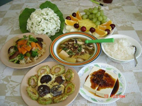 Một phần cơm chay Huế. Một phần cơm chay Huế.
