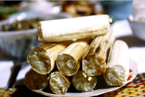 Món cơm lam nướng hấp dẫn. Ảnh: sinhcafe