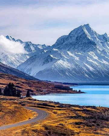 Núi Cook - ngọn núi cao nhất New Zealand với độ cao 3.724 m