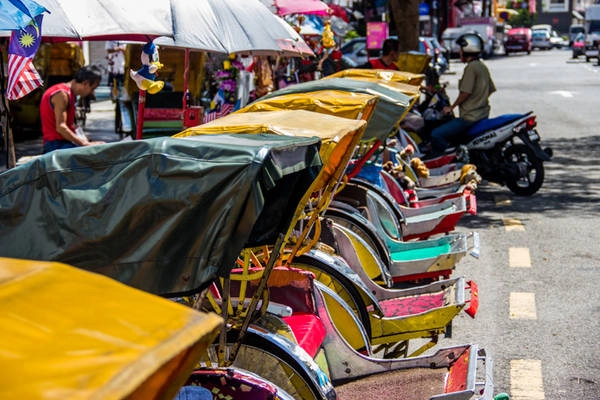 Xích lô -  phương tiện di chuyển chủ yếu ở Georgetown