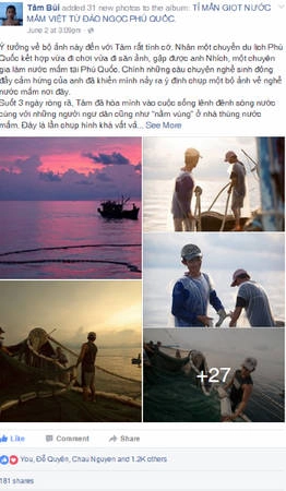 Đông đảo cư dân mạng trầm trồ trước bộ ảnh ấn tượng, đặc biệt là quy trình sản xuất nước mắm tại nhà thùng đầy tinh tế, công phu. Đông đảo cư dân mạng trầm trồ trước bộ ảnh ấn tượng, đặc biệt là quy trình sản xuất nước mắm tại nhà thùng đầy tinh tế, công phu.