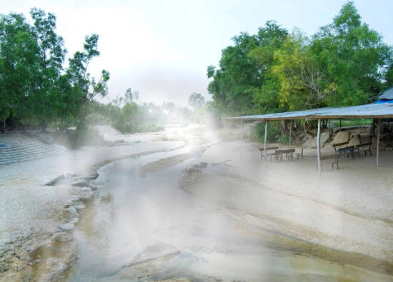 Hội Vân là suối khoáng nóng có giá trị đối với việc điều dưỡng chữa các bệnh như: thấp khớp, tim mạch, các bệnh ngoài da… Ảnh: Trung tâm thông tin xúc tiến Du lịch Bình Định.
