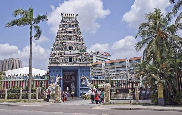 Đền Sri Srinivasa Perumal là một công trình tiêu biểu cho kiến trúc đền thờ miền Nam Ấn Độ. Ảnh: Flickr.com