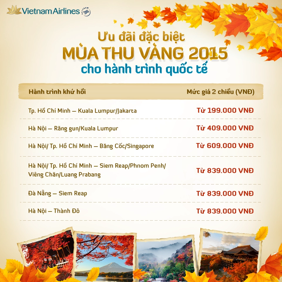 Các chặng bay Đông Nam Á