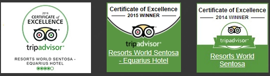 Equarius Hotel cũng từng nhận được nhiều giải thưởng bình chọn danh giá trong ngành du lịch. Ảnh: rwsentosa.com Equarius Hotel cũng từng nhận được nhiều giải thưởng bình chọn danh giá trong ngành du lịch. Ảnh: rwsentosa.com