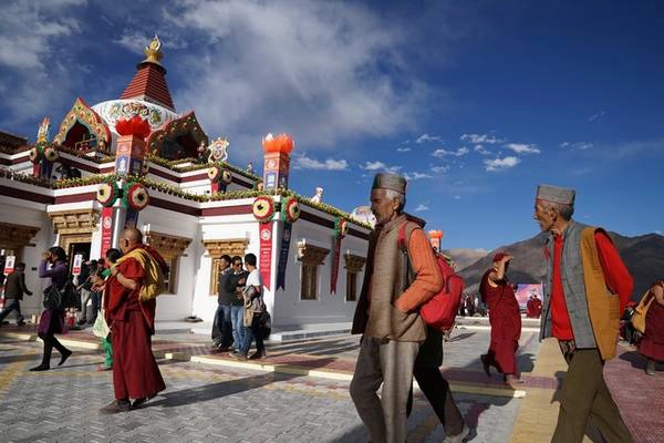 Một góc Bảo tháp Naropa trước ngày Pháp hội.