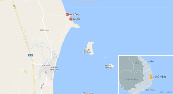 Bản đồ vị trí Gành Ông, Bãi Xép nằm trong địa phận xã An Chấn, huyện Tuy An, tỉnh Phú Yên. Bản đồ vị trí Gành Ông, Bãi Xép nằm trong địa phận xã An Chấn, huyện Tuy An, tỉnh Phú Yên.