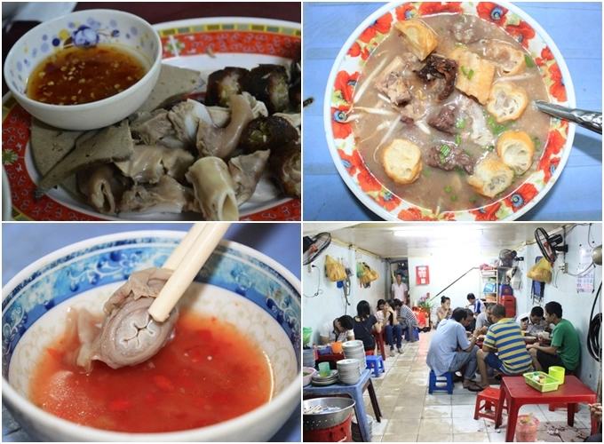 Cháo lòng - đường Phan Đăng Lưu, quận Phú Nhuận (13h30 - 3h) Mở cửa từ trưa nhưng càng về đêm, quán càng đông khách, đặc biệt là tầm 1-2h sáng. Cháo nấu theo kiểu miền Nam, so với các quán khác thì cũng không có gì đặc biệt, chủ yếu được lòng khách quen mà giá cả lại bình dân, chỉ tầm 15.000 đồng một tô. Gọi đĩa lòng thêm có cuống họng dai sần sật, vài miếng phèo béo ngậy hay gan thơm bùi chấm với nước mắm ngọt pha sẵn, thêm vài miếng gừng làm ấm bụng vào buổi đêm se lạnh. Cháo lòng - đường Phan Đăng Lưu, quận Phú Nhuận (13h30 - 3h) Mở cửa từ trưa nhưng càng về đêm, quán càng đông khách, đặc biệt là tầm 1-2h sáng. Cháo nấu theo kiểu miền Nam, so với các quán khác thì cũng không có gì đặc biệt, chủ yếu được lòng khách quen mà giá cả lại bình dân, chỉ tầm 15.000 đồng một tô. Gọi đĩa lòng thêm có cuống họng dai sần sật, vài miếng phèo béo ngậy hay gan thơm bùi chấm với nước mắm ngọt pha sẵn, thêm vài miếng gừng làm ấm bụng vào buổi đêm se lạnh.