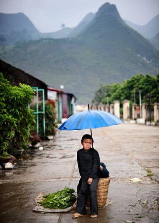 Chợ Mèo Vạc sau cơn mưa.