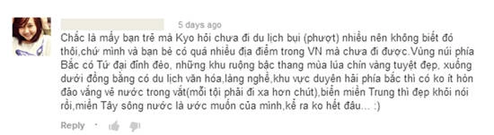 Một bạn trẻ cực yêu du lịch bụi bày tỏ ý kiến “chụp mũ” của Kyo York