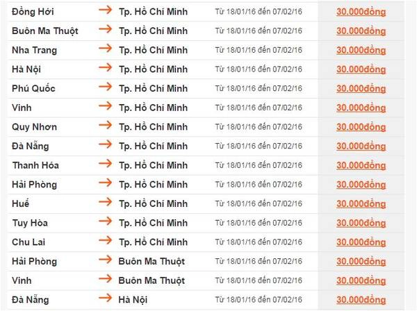 Khuyến mãi chặng 1 chiều trước dịp tết Nguyên Đán Khuyến mãi chặng 1 chiều trước dịp tết Nguyên Đán