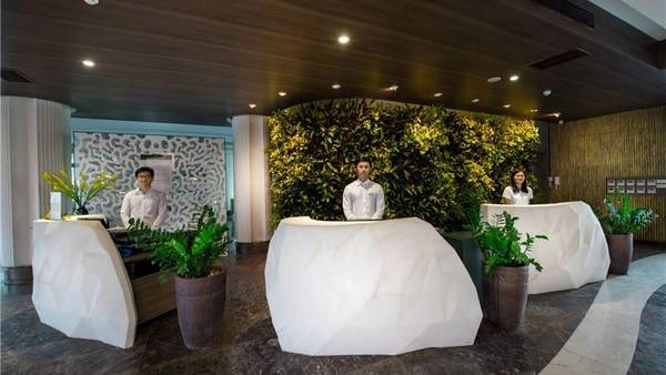 Khu vực lễ tân với thiết kế ấn tượng. Khu vực lễ tân với thiết kế ấn tượng.