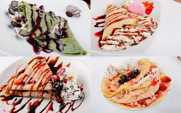 Bánh crepe đủ mùi vị cực kì bắt mắt, chỉ nhìn thôi đã thấy “thòm thèm”. (Ảnh: Internet) Bánh crepe đủ mùi vị cực kì bắt mắt, chỉ nhìn thôi đã thấy “thòm thèm”. (Ảnh: Internet)