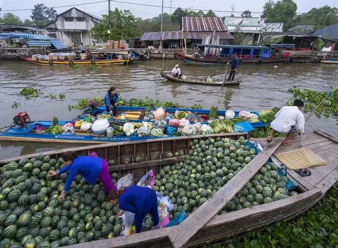 Trái cây là một trong những mặt hàng bán chạy nhất tại chợ nổi Ngã Năm, với các loại nổi tiếng của miệt vườn như dưa hấu, dừa, bưởi, mận, chuối hay khóm. Nếu du khách có dịp ghé thăm chợ nổi Ngã Năm vào những ngày lễ, giáp Tết Nguyên đán, cảnh sinh hoạt, mua bán sẽ nhộn nhịp và náo nhiệt hơn. Ngoài chợ nổi, thị xã Ngã Năm còn có những điểm tham quan đông khách như vườn cò Tân Long, di tích miếu Bà chùa Ô Chum, tượng đài chiến thắng Chi khu Ngã Năm…