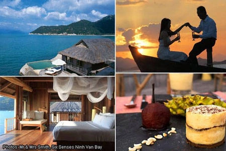 Khu nghỉ dưỡng Six Senses tại Vịnh Ninh Vân, Nha Trang, vừa giành giải thưởng “khách sạn có phòng ngủ gợi cảm” nhất thế giới trong năm 2014.