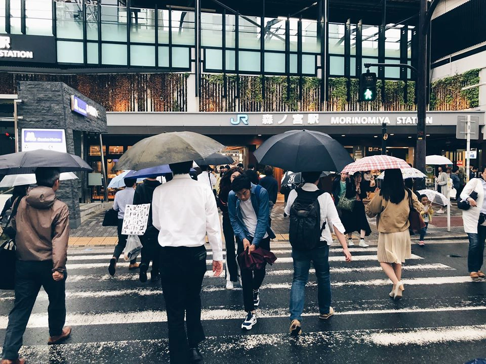 Về ga Morinomiya để bắt tàu quay trở lại khách sạn. Về ga Morinomiya để bắt tàu quay trở lại khách sạn.