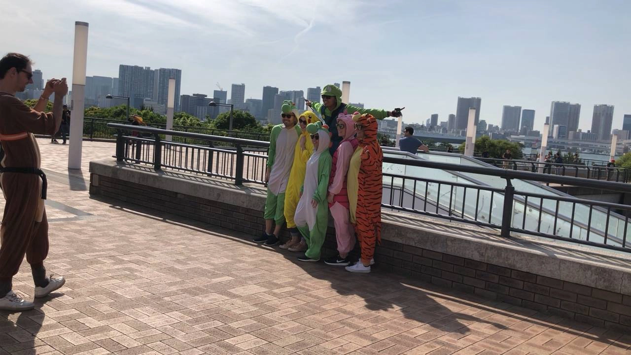 Một vài bạn trẻ đang cosplay thành thú bông. Một vài bạn trẻ đang cosplay thành thú bông.