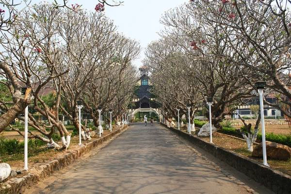 Con đường dẫn vào tòa giám mục Kon Tum – một trong những công trình tiêu biểu tại thành phố cao nguyên này. Tòa giám mục được xây dựng từ năm 1936, mang lối kiến trúc phương Tây kết hợp với nét văn hóa bản địa Tây Nguyên. Con đường dẫn vào tòa giám mục Kon Tum – một trong những công trình tiêu biểu tại thành phố cao nguyên này. Tòa giám mục được xây dựng từ năm 1936, mang lối kiến trúc phương Tây kết hợp với nét văn hóa bản địa Tây Nguyên.