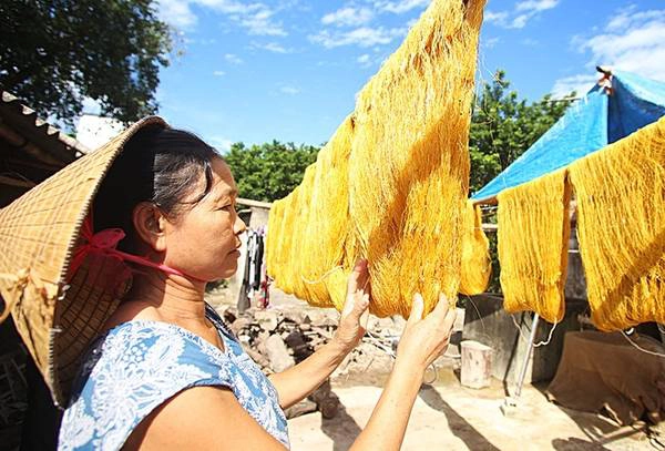 Làng Cổ Chất (xã Phương Đình, Trực Ninh, Nam Định) nằm bên dòng sông Ninh Cơ có nghề nuôi tằm, trồng dâu, ươm tơ, dệt lụa nổi tiếng khắp cả nước. Ngày nay, làng nghề đã bị mai một đi nhiều, chỉ còn ít hộ còn giữ được quy trình chế biến thủ công.