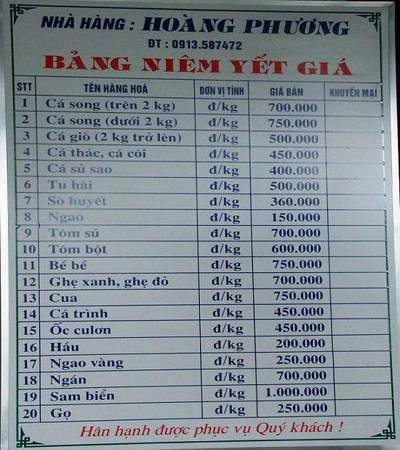 Khi đến nhà hàng, quán ăn nhỏ tại các điểm du lịch, bạn nên xem thực đơn và giá tiền niêm yết cụ thể trước. Ảnh: catba.com.vn Khi đến nhà hàng, quán ăn nhỏ tại các điểm du lịch, bạn nên xem thực đơn và giá tiền niêm yết cụ thể trước. Ảnh: catba.com.vn