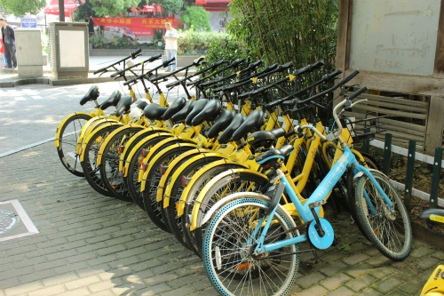 Dịch vụ bike-sharing rất phổ biến ở Trung Quốc.