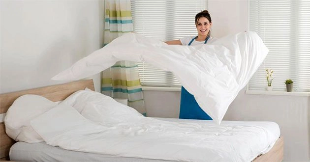 vệ sinh ga trải giường