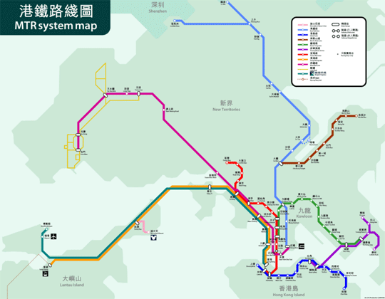 Bản đồ MTR tại Hongkong - iVIVU.com