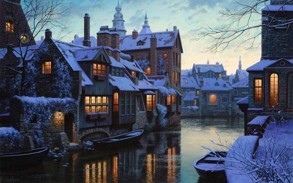 Bruges, Bỉ  Bruges, thủ phủ của West Flanders, nằm ở phía tây bắc nước Bỉ. Nơi đây nổi tiếng với các kênh rạch đẹp, nhiều tòa nhà trung cổ và ít ôtô. Điểm đến này thu hút đông du khách trong dịp Giáng sinh nhờ những sân băng lấp lánh, rượu nho, bia và những viên chocolate ngon hàng đầu thế giới.