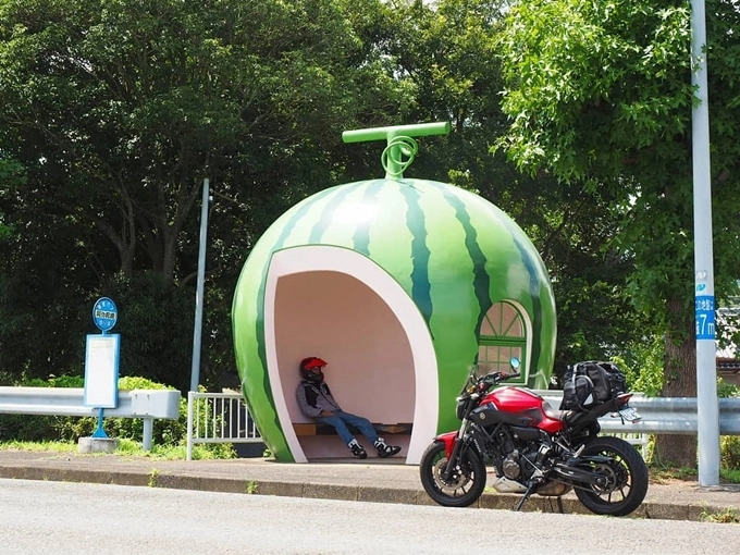 Khó khăn nhất khi du lịch bằng phương tiện công cộng tại đây là dù hai điểm dừng chỉ cách nhau 7 phút đi xe buýt, xe chỉ đến 1 lần/giờ. Mặt khác, do nằm trên cao tốc nên đây không phải là nơi an toàn để đi bộ xa và cũng không có chỗ đỗ xe gần các trạm xe buýt trái cây. Vì vậy, bạn phải lên kế hoạch thật kỹ trước khi đi. Nếu túi tiền rủng rỉnh và biết tiếng Nhật, bạn có thể gọi taxi. Ảnh gtomt07