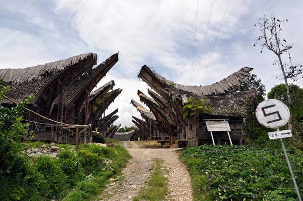 Nhà sàn Indonesia giống hệt trên trống đồng Việt Nam