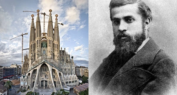 Sagrada Familia là nhà thờ công giáo lớn ở vùng Catalan, là biểu tượng nổi tiếng của Tây Ban Nha với lối kiến trúc kết hợp giữa Gothic truyền thống và Art Nouveau hiện đại. Nhiều người cho rằng, phong cách Art Nouveau (sự phủ nhận những đường thẳng tắp, tôn vinh những đường cong uốn lượn) thực sự hợp với Gaudi - một người yêu thiên nhiên và chỉ thích vẽ cây cỏ khi còn bé. Ảnh: Pinterest. Sagrada Familia là nhà thờ công giáo lớn ở vùng Catalan, là biểu tượng nổi tiếng của Tây Ban Nha với lối kiến trúc kết hợp giữa Gothic truyền thống và Art Nouveau hiện đại. Nhiều người cho rằng, phong cách Art Nouveau (sự phủ nhận những đường thẳng tắp, tôn vinh những đường cong uốn lượn) thực sự hợp với Gaudi - một người yêu thiên nhiên và chỉ thích vẽ cây cỏ khi còn bé. Ảnh: Pinterest.