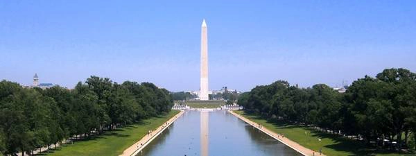 <strong>Tượng đài Washington (Washington D.C.): </strong>Đây là công trình nề cao nhất thế giới (169 m), được xây bằng cẩm thạch, granite và sa thạch để tưởng niệm vị Tổng thống đầu tiên của Mỹ - George Washington. Hình ảnh tòa tháp trắng muốt soi bóng xuống hồ nước đã trở nên quen thuộc không chỉ với người Mỹ mà còn với cả thế giới. Ảnh: Wmal. <strong>Tượng đài Washington (Washington D.C.): </strong>Đây là công trình nề cao nhất thế giới (169 m), được xây bằng cẩm thạch, granite và sa thạch để tưởng niệm vị Tổng thống đầu tiên của Mỹ - George Washington. Hình ảnh tòa tháp trắng muốt soi bóng xuống hồ nước đã trở nên quen thuộc không chỉ với người Mỹ mà còn với cả thế giới. Ảnh: Wmal.