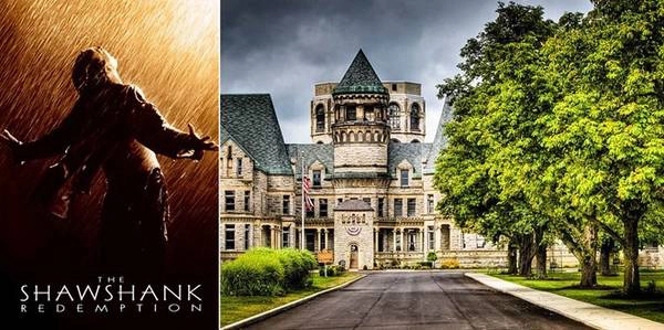 <strong>Shawshank Redemption (Nhà tù Shawshank) - Bang Ohio, Mỹ: </strong>Nơi từng là trại cải tạo của bang Ohio đã xuất hiện dưới vai trò nhà tù Shawshank trong bộ phim đình đám năm 1994. <strong>Shawshank Redemption (Nhà tù Shawshank) - Bang Ohio, Mỹ: </strong>Nơi từng là trại cải tạo của bang Ohio đã xuất hiện dưới vai trò nhà tù Shawshank trong bộ phim đình đám năm 1994.