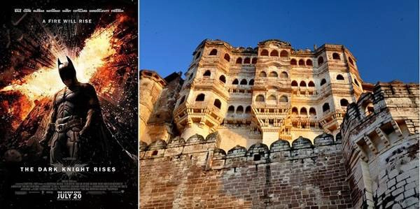 <strong>The Dark Knight Rises (Kỵ sĩ bóng đêm trỗi dậy) - Pháo đài Mehrangarh, Ấn Độ: </strong>Pháo đài này là nơi quay ngoại cảnh của nhà tù Pit huyền thoại trong tập phim Batman. Đây còn là một bảo tàng với nhiều hiện vật thú vị. <strong>The Dark Knight Rises (Kỵ sĩ bóng đêm trỗi dậy) - Pháo đài Mehrangarh, Ấn Độ: </strong>Pháo đài này là nơi quay ngoại cảnh của nhà tù Pit huyền thoại trong tập phim Batman. Đây còn là một bảo tàng với nhiều hiện vật thú vị.