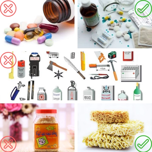 Những vật dụng được phép và không được phép mang đi khi đi du lịch Nhật Bản. Ảnh: Tugo. Những vật dụng được phép và không được phép mang đi khi đi du lịch Nhật Bản. Ảnh: Tugo.