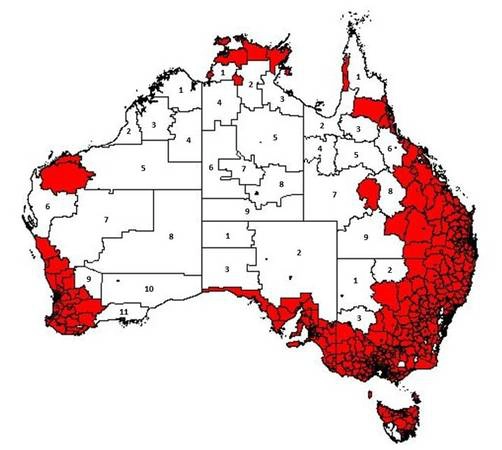 <strong>4. Đất rộng người thưa: </strong>Australia là quốc gia có diện tích lớn thứ 6 trên thế giới, sau Nga, Canada, Trung Quốc, Mỹ và Brazil. Với diện tích khổng lồ lên tới khoảng 7,7 triệu km<sup>2</sup>, Australia có dân số tương đối ít. 90% người Australia sống trên 10% diện tích quốc gia, chủ yếu ở phía Đông. <strong>4. Đất rộng người thưa: </strong>Australia là quốc gia có diện tích lớn thứ 6 trên thế giới, sau Nga, Canada, Trung Quốc, Mỹ và Brazil. Với diện tích khổng lồ lên tới khoảng 7,7 triệu km<sup>2</sup>, Australia có dân số tương đối ít. 90% người Australia sống trên 10% diện tích quốc gia, chủ yếu ở phía Đông.