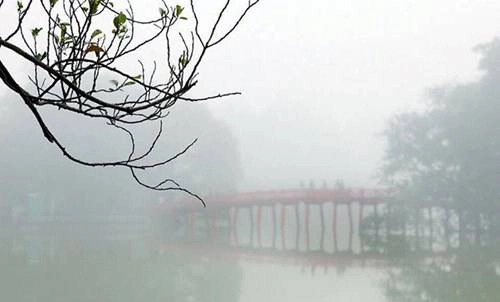Mưa phùn - đặc trưng của mùa đông Hà Nội.