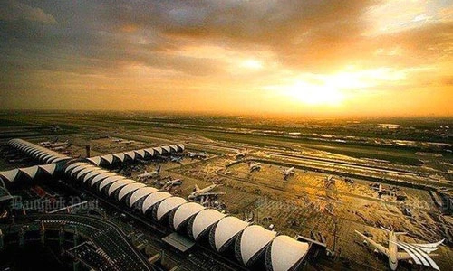Sân bay Suvarnabhumi nằm trên diện tích 3.200 ha. Ảnh: Bangkokpost. Sân bay Suvarnabhumi nằm trên diện tích 3.200 ha. Ảnh: Bangkokpost.