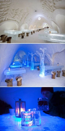 Nhà hàng Lâu đài tuyết Kemi ở Kemi, Phần Lan - Ảnh: BOREDPANDA