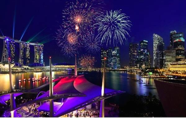 Hình minh họa Singapore mừng kỷ niệm 50 năm ngày độc lập đất nước