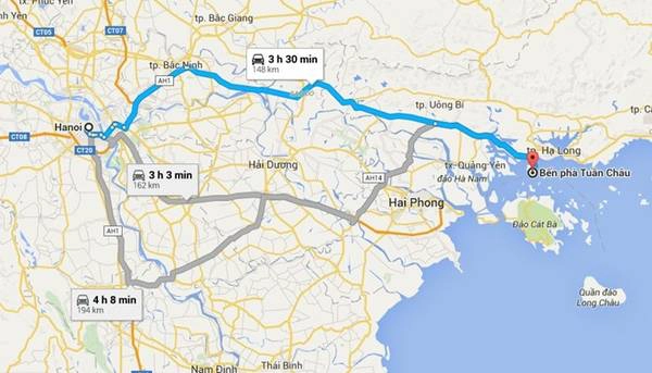 Ra Cát Bà theo hướng bến phà Tuần Châu. 