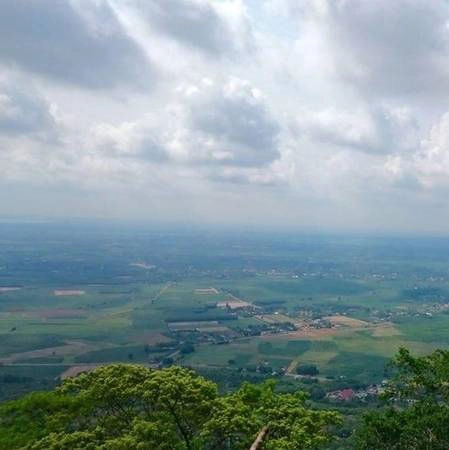 Phóng tầm mắt nhìn về mặt đất. 