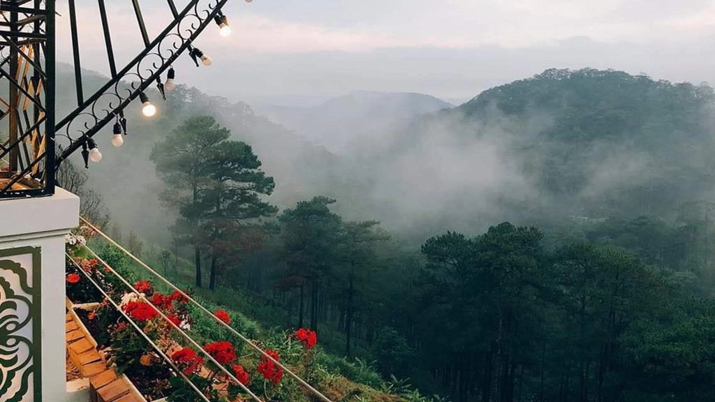 Phải ghé quán cà phê này, ngắm nhìn khung cảnh thiên nhiên bạt ngàn, mênh mông, bạn mới vỡ lẽ tại sao Đà Lạt lại được mọi người mệnh danh là thành phố sương mù.