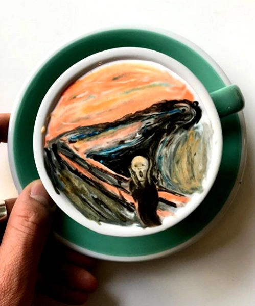 Cốc cà phê "Tiếng thét" của Edward Munch. Cốc cà phê "Tiếng thét" của Edward Munch.