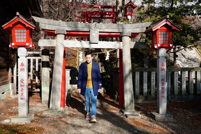 Quang Vinh vừa có chuyến du lịch các tỉnh Tochigi, Fukushima và Ibaraki ở Nhật vào cuối mùa thu khi nhiệt độ dao động từ 5 độ C.