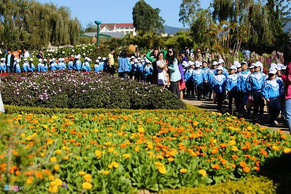 Nhân dịp này, nhiều trường học tranh thủ tổ chức cho học sinh tham quan.