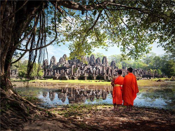 Hình ảnh các nhà sư ở Angkor.