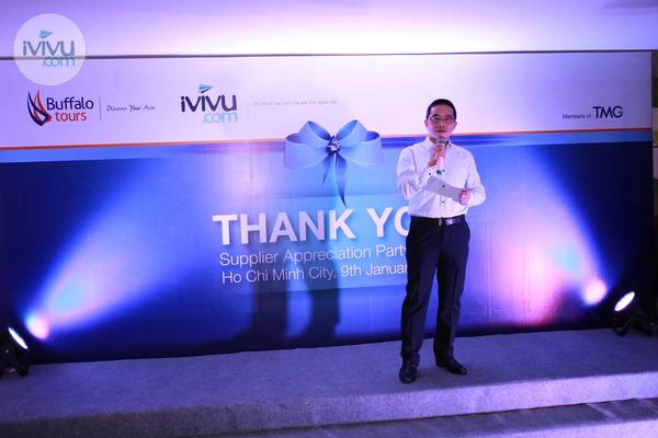 Đại diện TMG, ông Trần Trọng Kiên lên phát biểu cảm ơn các nhà cung cấp. Đại diện TMG, ông Trần Trọng Kiên lên phát biểu cảm ơn các nhà cung cấp.