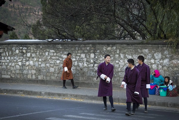 Trên đường phố Thimphu Trên đường phố Thimphu
